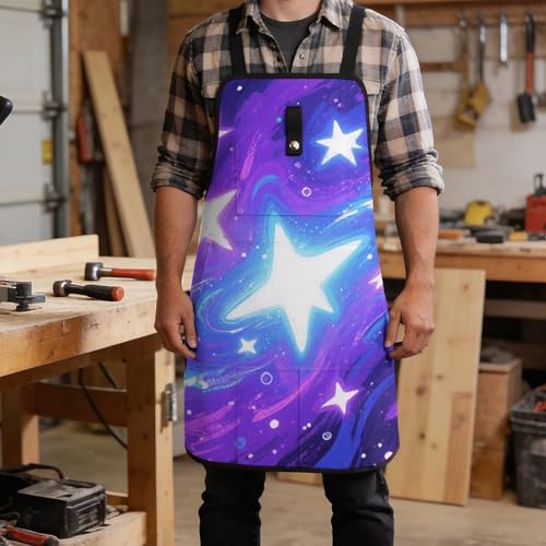Delantal de trabajo con estampado de estrellas para hombres miniatura 5