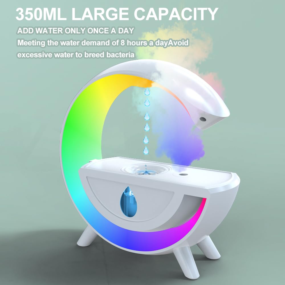 Umidificatore Anti- Design Cool Mist Umidificatori Interruttore integrato 350ml Luci abbaglianti di grande capacità Spegnimento veloce Umidificazione Velocità Baby