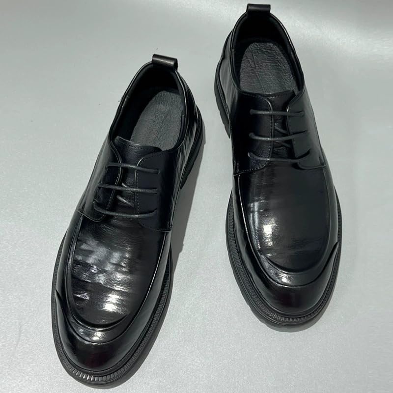 British Style Lace-Up Genuine Leather Breathable High End Pure Cowhide Business Casual Shoes2