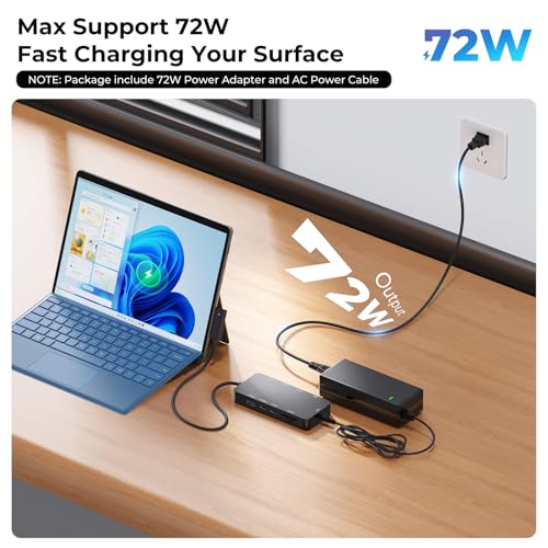 Image of New MS Surface Dock, 11-in-1 Surface Docking Station 4K@60HZ HDMI, Surface Travel Hub for Surface Pro 11 /10 /9 /8 /X /7 /6 /5 /4 /3, Surface Laptop 6 /5 /4 /3 /2 /1, Laptop Go 3 /2 /1, Surface Book