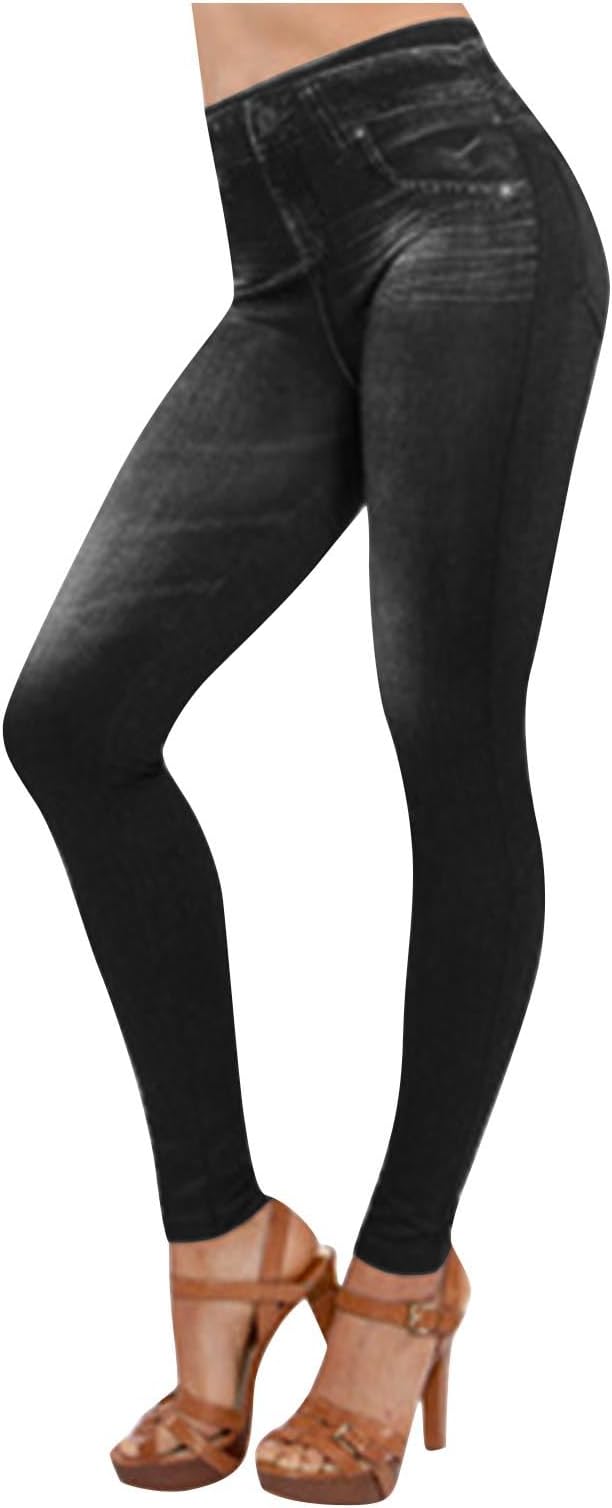 Womens Jeans High Waist Slim Fit Long Pants Trendy Lounge Solid Trousers Fashion Casual Sports Long Jeans