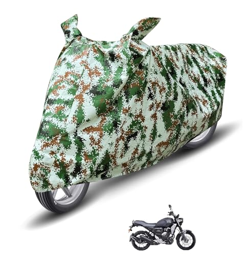 Image of Auto Hub Waterproof Bike Cover Compatible with Yamaha Fzx Dustproof, UV Protection Two Wheeler Bike Fzx Cover - Forest