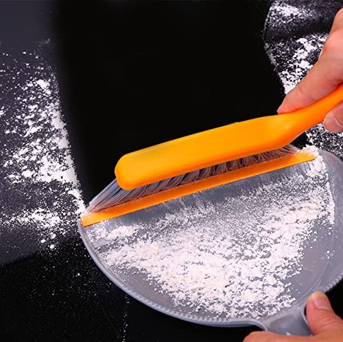 Mini Broom And Dustpan Set - Small Broom And Dustpan Set For Home, Camping Broom, Whisk Brooms Small(Gray Orange)… #TOP2