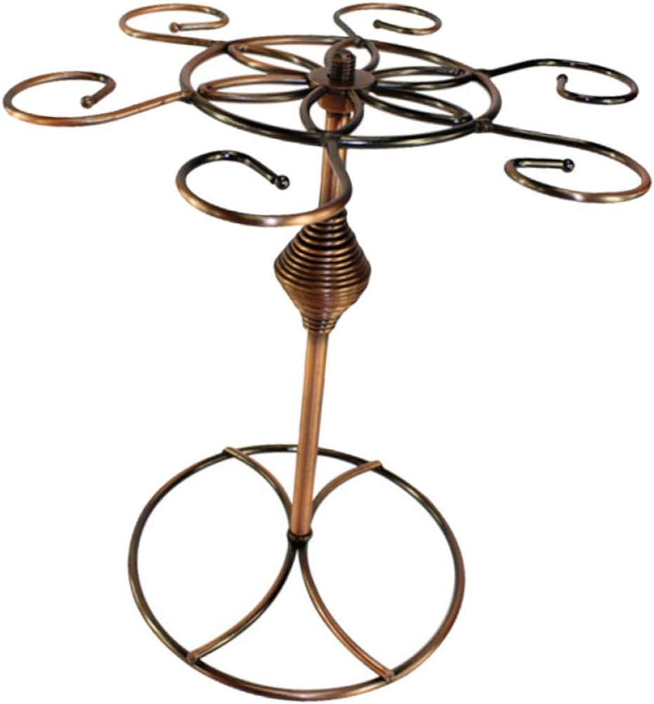 Retro Wine Glass Holder Plum Blossom Hanging Rack Stemware Storage Rack for Home Bar Kitchen, Vintage Goblet Upside-down Wine Glass Shelf 24x24x29cm