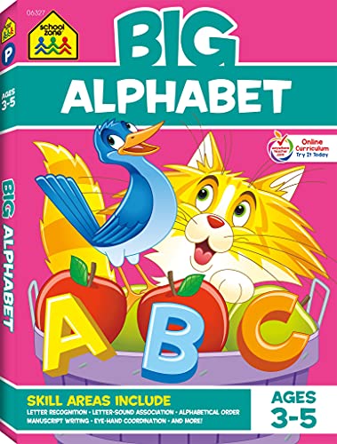 School Zone - Big Alphabet Workbook - 320 Pages, Ages 3 To 5, Preschool To Kindergarten, Beginning Writing, Tracing, Abcs, Upper And Lowercase Letters, And More (School Zone Big Workbook Series) #TOP14