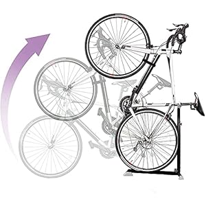 Bike Stand & Vertical Storage Rack by Bike Nook – The Original Vertical Bicycle Floor Stand for Garage Storage and Indoor and Outdoor use, Perfect Bike Accessories for Small Spaces with No Drilling