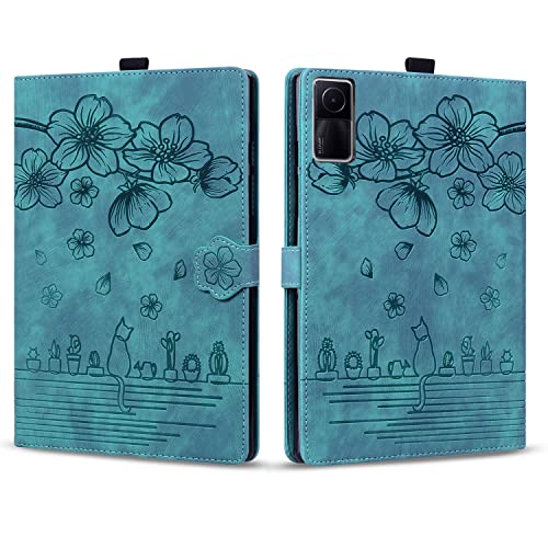 Rosbtib Funda para Xiaomi Redmi Pad 10,61 2022, Flip Cover Magnética Ranuras para Tarjetas Gato Sakura PU Cuero Cover Redmi Pad 10,61', Verde