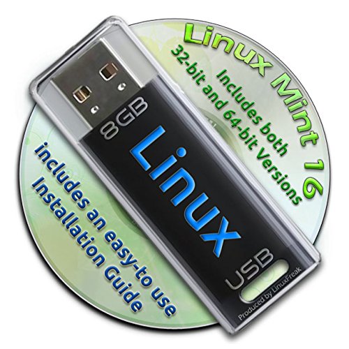 Linux Mint 16 on a Bootable 8GB USB Flash Drive - 32-bit and 64-bit.