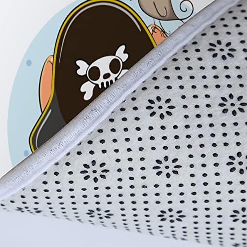 Badezimmer Badematte 3 Teilig Set Pirat rutschfest Badteppiche Saugfähig Memory Foam Badezimmermatte Weich WC… – Bild 6