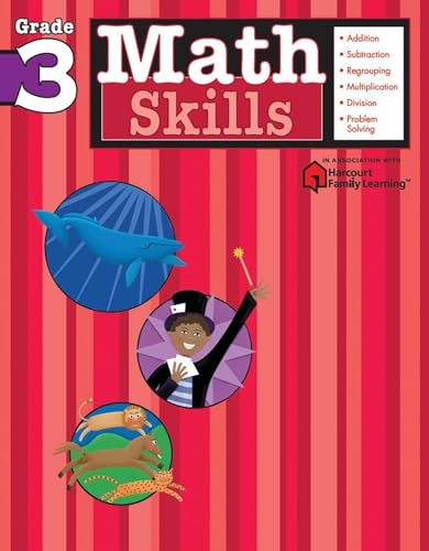 Math Skills: Grade 3 (Flash Kids Harcourt Family Learning)