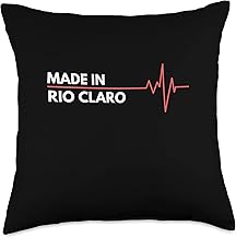 Made In Rio Claro Brazil Brasil Place Of Birth Throw Pillow