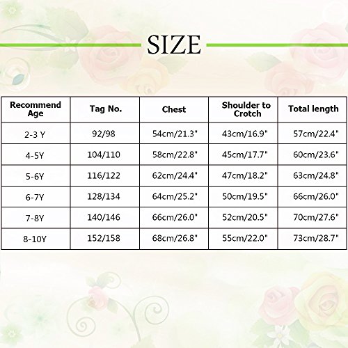 TFJH E 1PCS Girls Long Sleeve Swimsuit UPF 50+ Rashguard,Pink,5-6Y(Tag No.116/122) - Thumbnail 6