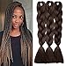 TESS 24" Braids Extensions Kunsthaar Crochet Jumbo Braids Synthetik Braiding Hair Ombre 1Pcs 100g/Bündel 60cm Mittelbraun