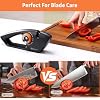 PAUDIN Precision 5-Stage Knife Sharpener, Adjustable Manual Sharpening System for Kitchen Knives and Scissors, for Straight & Serrated Blades, with Non-Slip Base and Ergonomic Handle for Safe Home Use