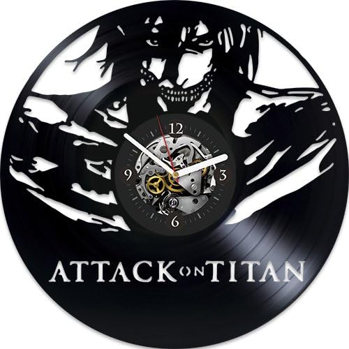 Attack On Titan Birthday Gift, Wall Clock Large, Vinyl Wall