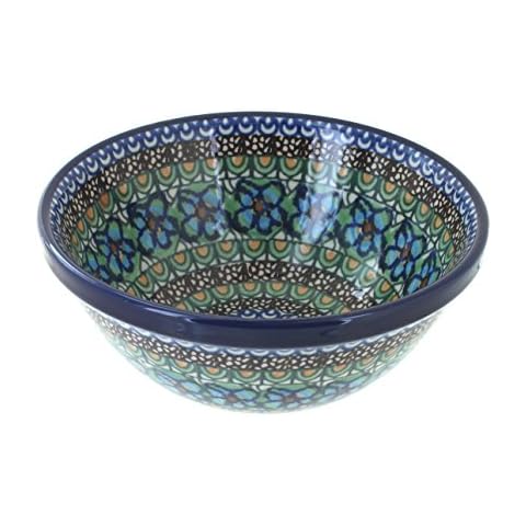 Blue Rose Polish Pottery Mardi Gras Cereal/Soup Bowl Cover