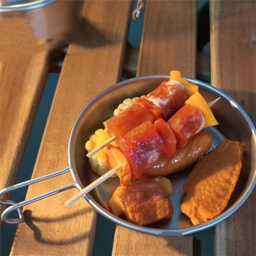 Miska kempingowa ze stali nierdzewnej – tytanowy kubek dla turystów na piknik na świeżym powietrzu 20 cm