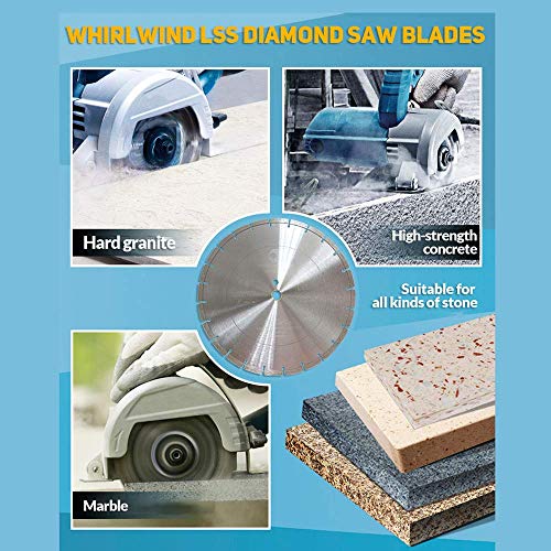 Whirlwind Usa Tss 12-Inch Laser Welded Dry Or Wet Cutting General Purpose Power Saw Segmented Diamond Blades For Concrete Stone Brick Masonry (Factory Direct Sale) (12") #TOP5