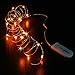 CYLAPEX 6 Pack Orange Fairy Lights String Battery Operated Fairy Lights Firefly Lights LED Starry String Lights 3.3ft 20 LEDs Silvery Copper Wire for Hallowen Christmas Decor Costume Wedding Party