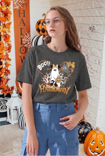 BLANCHES Halloween Shirts Women Cute Ghost Pumpkin Spooky Season Tee — view 2