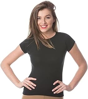 فانلة حريمي من القطن والليكرا باكمام قصيرة قطونيل