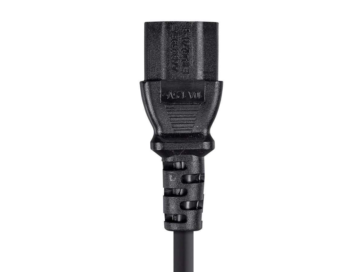 Monoprice 3-Prong Power Cord - 3 Feet - Black (6-Pack) NEMA 5-15P to IEC 60320 C13, 16AWG, 13A, Works with Most Pcs, Monitors, Scanners, and Printers