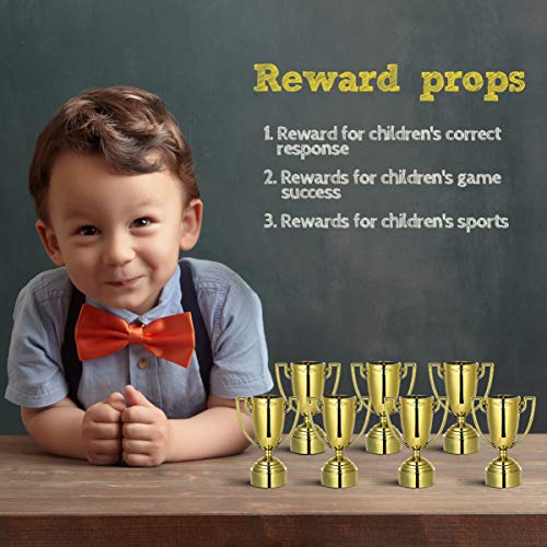 Copos de troféus NUOBESTY Golden Award – Copos de troféus de plástico para recompensas infantis, prê