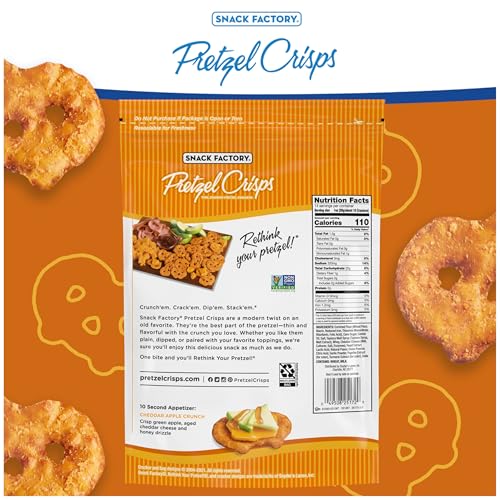 Image of Snack Factory Pretzel Crisps, Cheddar Cheese, 7.2 Oz