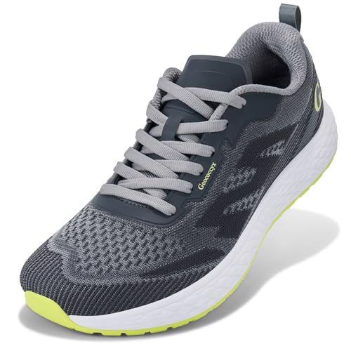 Geococcyx Buty sportowe, męskie, szerokie palce, oddychające, antypoślizgowe, do noszenia na co dzień i na zewnątrz, ciemnoszary, 45 EU