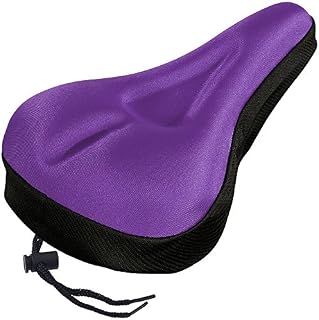 Zacro Gel Bike Seat Cover - Extra Soft Gel Bicycle Seat - Purple