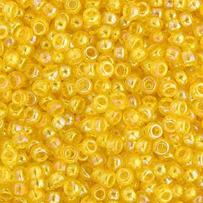 Miyuki Seed Bead 11/0 Yellow Transparent AB 250Grams of Japanese Glass Beads