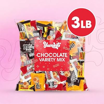 Bulk Chocolate Variety Pack 3lb Big Bag of Bulk Chocolate Individually Wrapped Large Chocolates Assortment for Pinatas, Party Favors & Easter Basket Stuffers