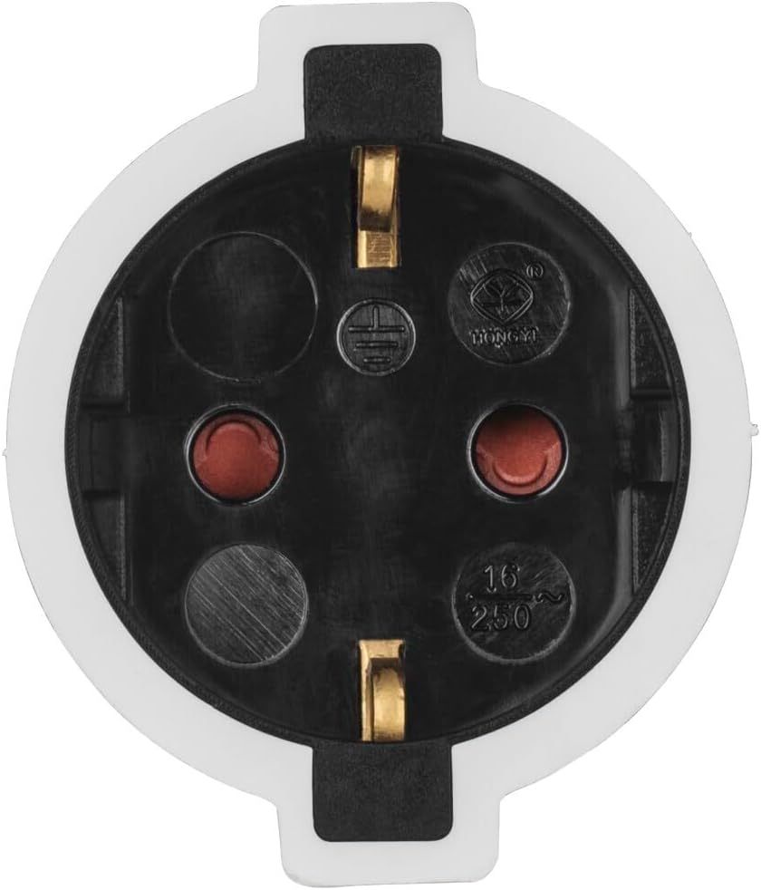 Hama Extension Cable with Additional Socket (Cable with Two Earthing Contact Plugs e.g. for Laptop or Vacuum Cleaner, sockets Including Touch Protection, Kink Protection and high Load Capacity, 3 m)