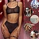 NewBull Sexy Unterwäsche Set für Damen Einfach Chiffon Transparent Dessous Outfit Kabelloser Hosenträger BH und Hoher Taille Höschen mit Beinring Dreiteilig Negligee für Frauen (Schwarz, S für S/M)