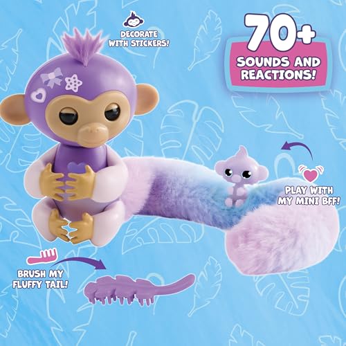 Fingerlings singe interactif violet Coco cadeau idéal anniversaire - 5