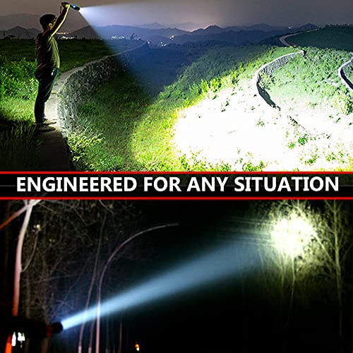 Foto von BINWO LED Taschenlampe Extrem Hell, Mini taschenlampe 3000 lumen, Taschenlampe Kinder, Zoombar, Professional Wasserdicht Taschenlampen LED für Camping, Outdoor, Wandern (2 Stück)