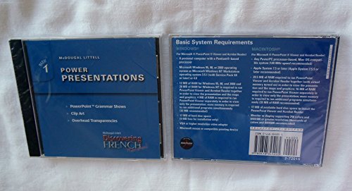 Discovering French, Nouveau!: Power Presentations CD-ROM Levels 1A/1B/1 [5/14/2003] MCDOUGAL