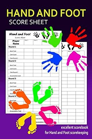 Hand And Foot Score Sheet: Hand And Foot Card Game Score Pad | Canasta ...