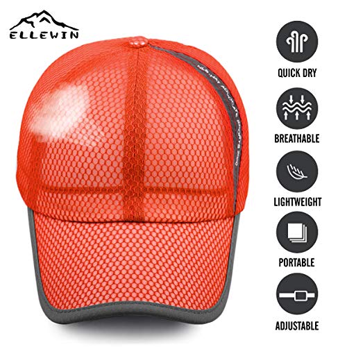 Ellewin Unisex Breathable Full Mesh Baseball Cap Quick Dry Running Hat Lightweight Cooling Water Sports Hat #TOP1