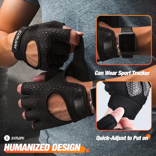image for SIMARI Workout Gloves for Men and Women, Gym Cycling Weight Lifting Gl