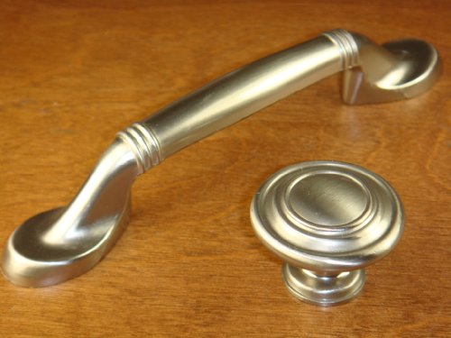 Sonoma Cabinet Hardware Nantucket Pull Brushed Satin Nickel 3" Hole Spread Kitchen Stainless Handle #TOP2