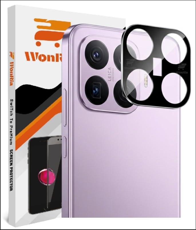 Image of WonRia Pack 1- Back Camera Lens Protector for Xiaomi 17T 5G Camera Glass Protector Guard [3D Premium] - Black