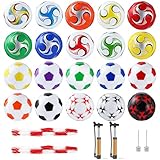 Chitidr 20 Pcs Sports Soccer Balls with Pump and Storage Bag Christian Charity Donation Supplies Classic Soccer Ball Bulk Indoor Outdoor Soccer Training Ball for Kids and Adults Multi Color(Size 5)