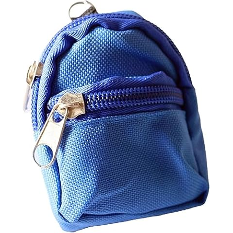 Labriciyon 1Pc Blue Mini Doll Backpack School Bag Model Dollhouse School Accessory for 1/6 Scale Dollhouse Dollhouse Décor,Simulation Mini School Bag Model,Dollhouse Accessories Cover