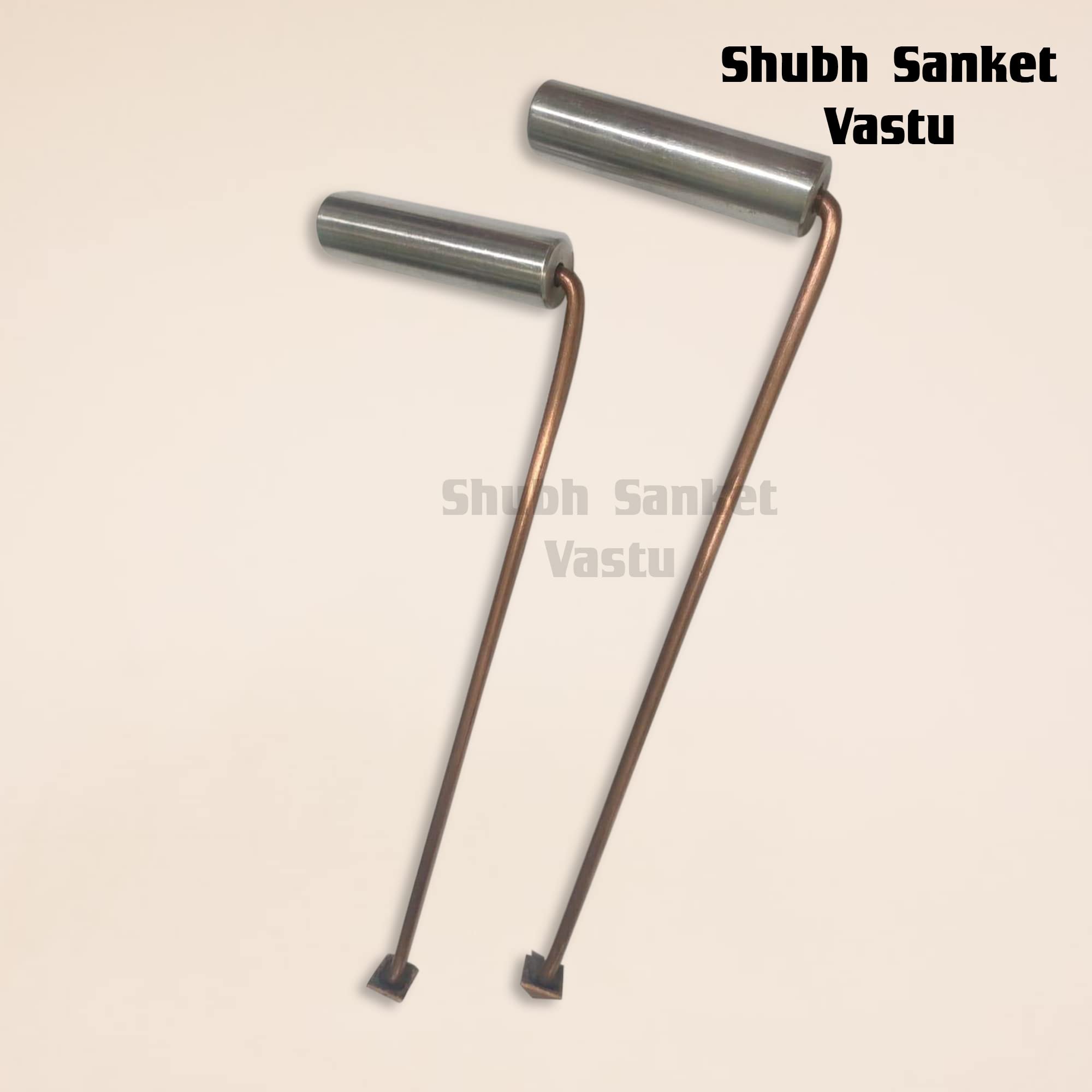 Shubh Sanket Vastu L-Shaped Copper Dowsing Rods with Aluminium Handles- 12inches (Consists 2 Rods) 1