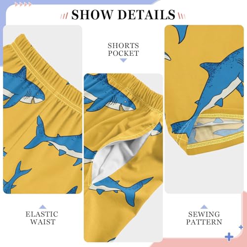 Hand-Drawn Sharks Boys Pants for Kids Jogger Pants with Pockets S-XL4