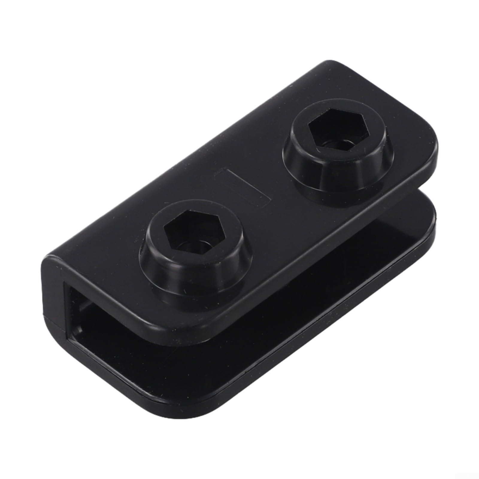 Vasiumic 2-Way Rectangular Bracket Pop- Gazebo, Replacement Connector Spare Parts Garden Tent Frame, Black Glass Fibre Pole Fitting (1 Pack)(1Pc)