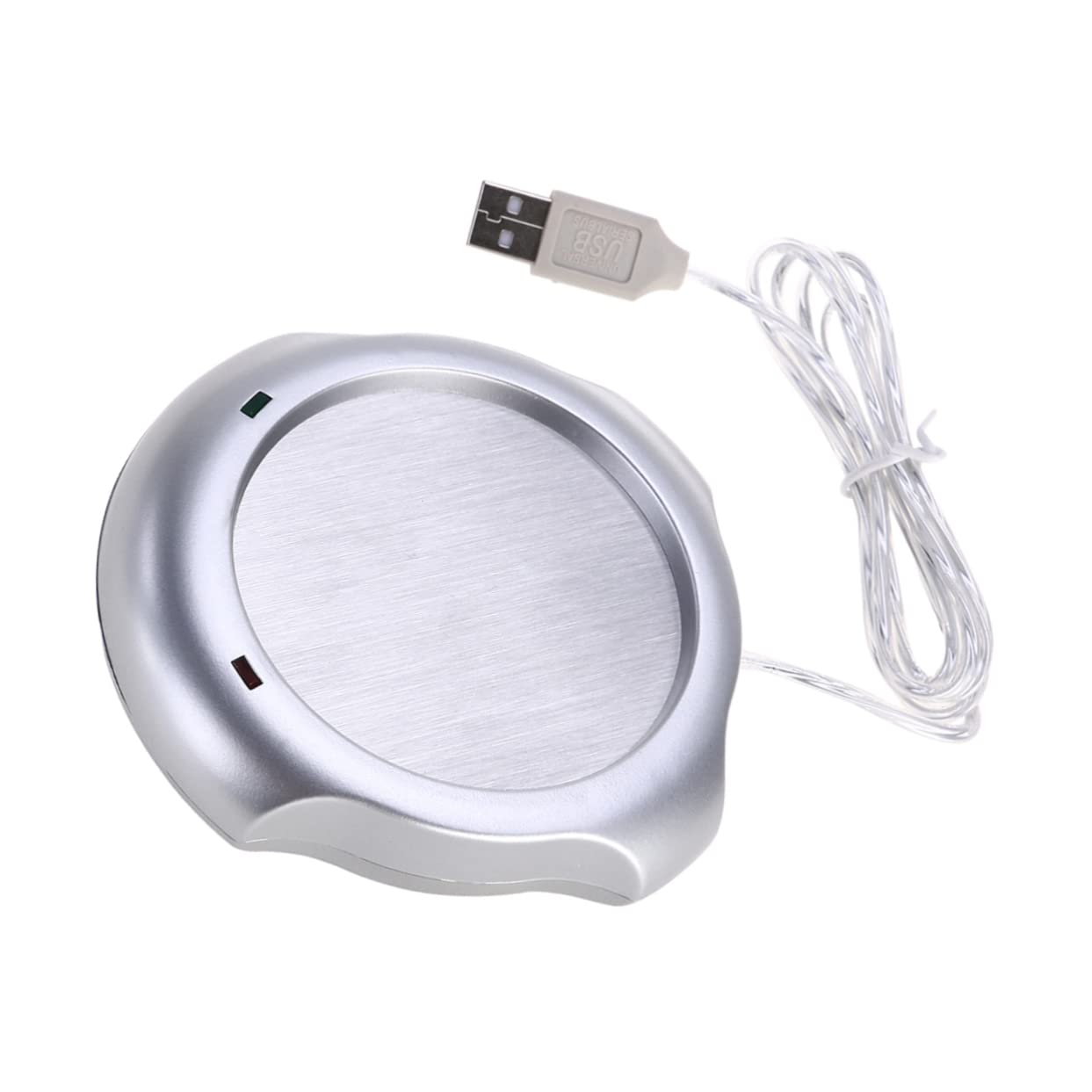 ABOOFAN Electric Thermal Insulation Disc Heater Warmer LED Office Heating Coffee Cup Coffee Tea Plate Coffee Mug Large Small Beverage Versatile Tea Mug Heated Cup Desk Cups Silver