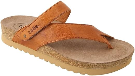 Taos Footwear Women's Lola Cognac Leather Sandal 10-10.5 M US