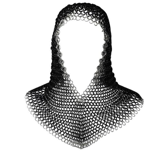 Amazon.com: Medieval Warrior Chainmail Coif Armor, 18.75 Inches (BK ...